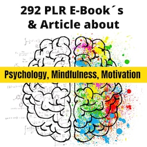 292 Psychology & Mindfulness PLR eBooks and articles | plr bundle resell rights | e book commercial use | digital download ready to sell