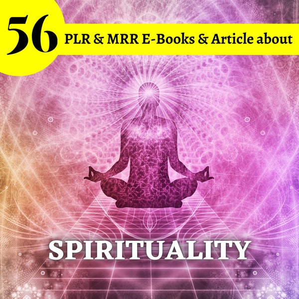 56 Spirituality PLR eBooks and articles | plr bundle resell rights | e book commercial use | digital download ready to sell