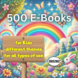 500 Kids PLR eBooks | plr bundle resell rights | e book commercial use | digital download ready to sell