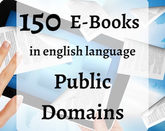 150 Public Domain eBooks | plr bundle resell rights | e book commercial use | digital download ready to sell