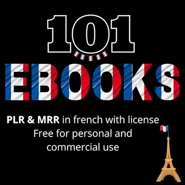 101 eBooks DPP français | droits de revente groupés plr | utilisation commerciale du livre électronique | téléchargement numérique prêt à vendre