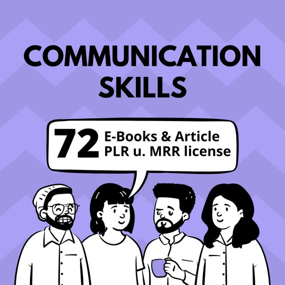 72 Communication Skills PLR eBooks and articles | plr bundle resell rights | e book commercial use | digital download ready to sell