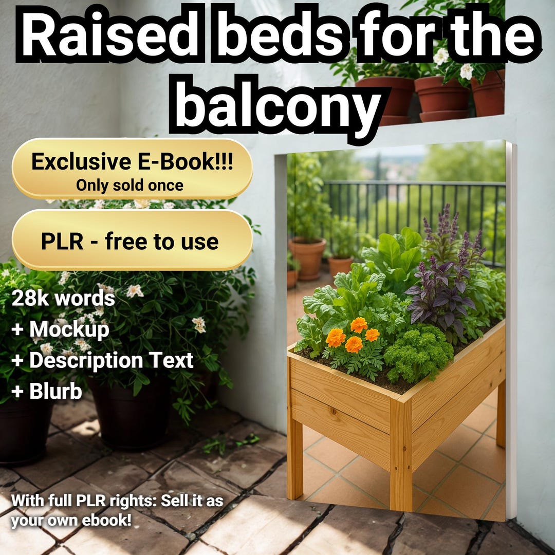 Plr Riser Balcony Raised Beds for Balcony 28k Words PLR Book | Exclusive E-book | Mrr ...