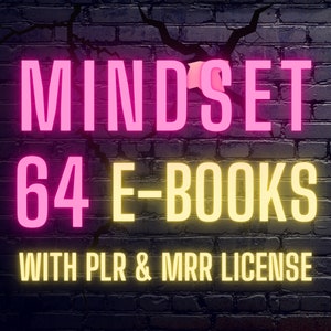 64 Mindset PLR eBooks | Plr-Bundle-Weiterverkaufsrechte | E-Book kommerzielle Nutzung | digitaler Download zum Verkauf bereit