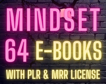 64 Mindset PLR eBooks | Plr-Bundle-Weiterverkaufsrechte | E-Book kommerzielle Nutzung | digitaler Download zum Verkauf bereit