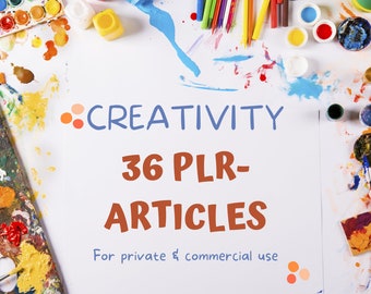 36 Creativity PLR Artikel | plr Bundle Rechte weiterverkaufen | e book kommerzielle Nutzung | digitaler Download bereit zum Verkauf