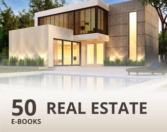 50 Real Estate PLR eBooks | plr bundle resell rights | e book commercial use | digital download ready to sell