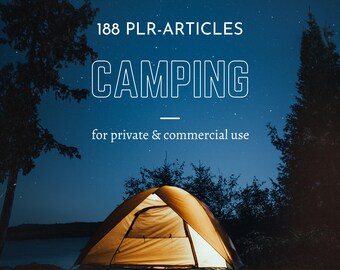 188 Camping PLR Articles | plr bundle resell rights | e book commercial use | digital download ready to sell