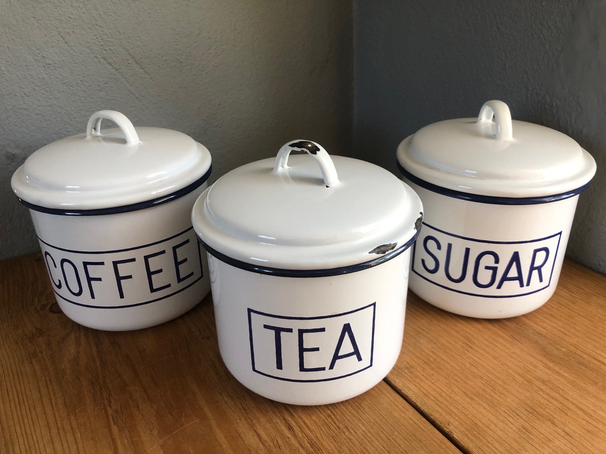 Tea Coffee Argos Jam Jars Enamel Tea Coffee Sugar Canisters