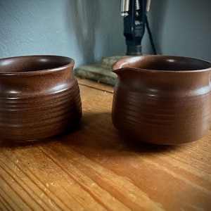 Vintage Denby Langley Mayflower Milk Jug and Sugar Bowl