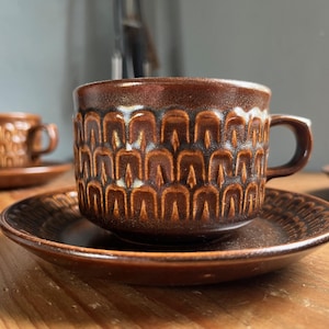 4 Vintage Wedgwood Pennine Cups & Saucers 1960&#39;s