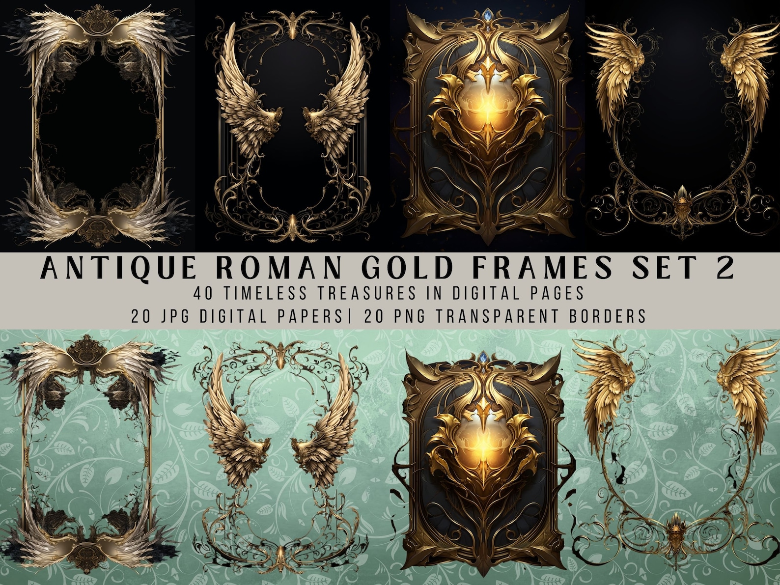 Gold Ornate Frame PNG, Antique Frame Vintage Clipart, Greco-roman ...
