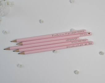 Bleistift | Personalisiert | Stift | Rosa matt