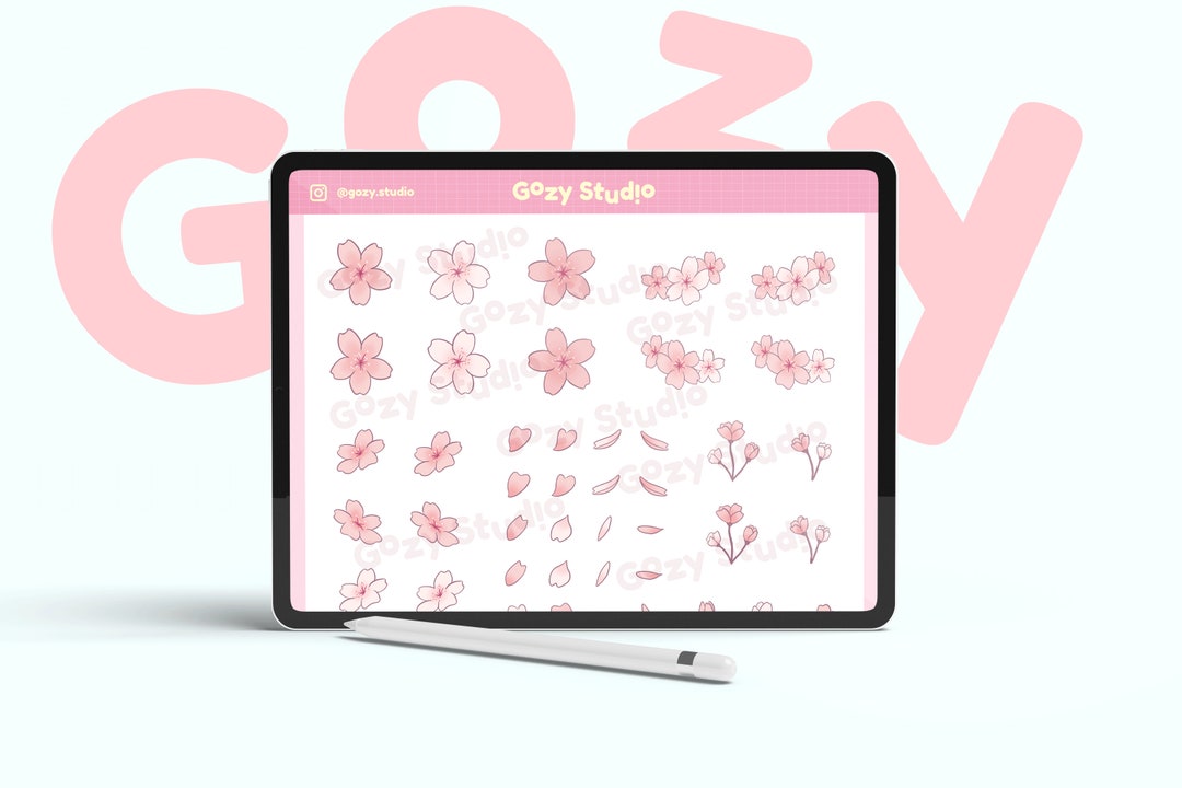 Cute Sakura Digital Planner Stickers / Kawaii Goodnotes Pink Cherry ...