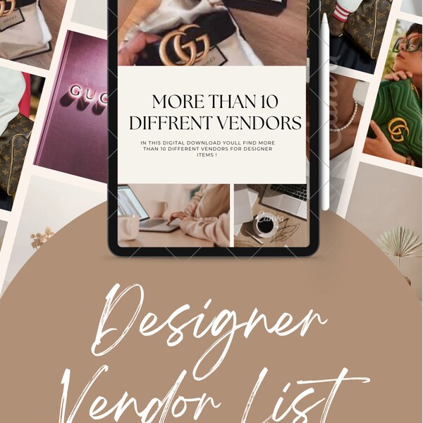 Designer Vendor List Etsy