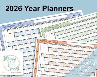 Afdrukbare 2026 PDF A4/A3/A2 Jaarplanner, perfect om u te helpen georganiseerd en productief te blijven, Tracker voor ploegendiensten, Tracker voor vakantieactiviteiten.