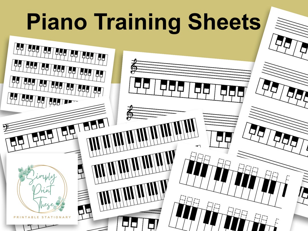 6 Different Printable PDF Piano Manuscript Sheets for Music Etsy