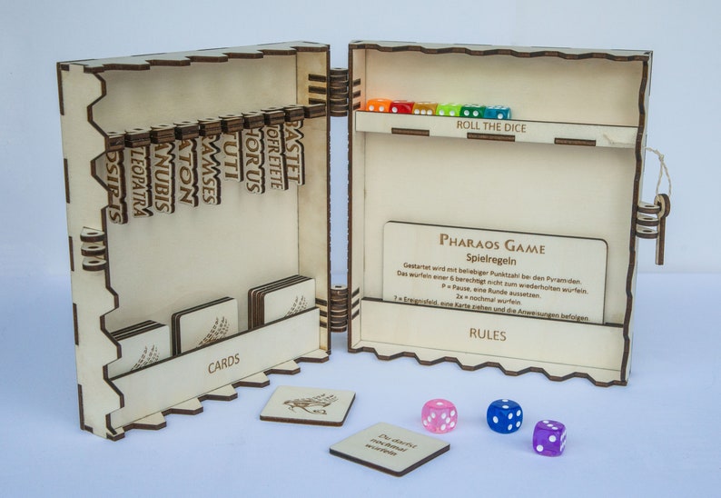 Laser Cut Game Box. Complete Box and Game Board Only in Files. DXF, AI