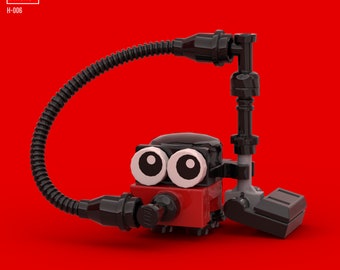 Henry Hoover Vacuum (Minifigure-Scale) – Custom Kit Made With Real Lego Bricks