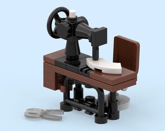 Traditional Sewing Machine (Mini-Figure Scale) – Custom Lego Kit
