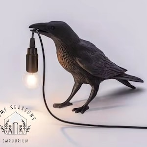 Raben-Lampe Krähe Tisch Nachtlicht Wohnzimmer Boho Schlafzimmer Dekoration Wand Zuhause Bücherregal Einzigartige Beleuchtung Verbesserung Haus Geschenk Glücksvogel Gothik