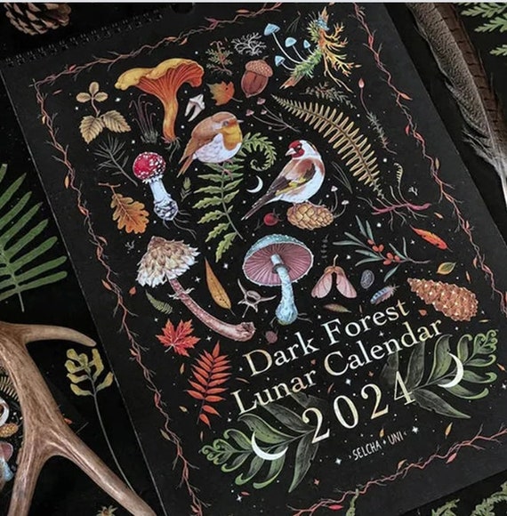 Dark Forest Lunar Calendar 2025 Artistic