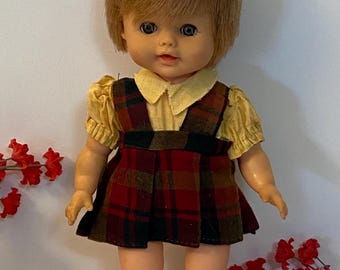 Vintage Doll. 1964 Maple Leaf Tartin, Made in Canada, Regal Toy limited  (on tag) 11”