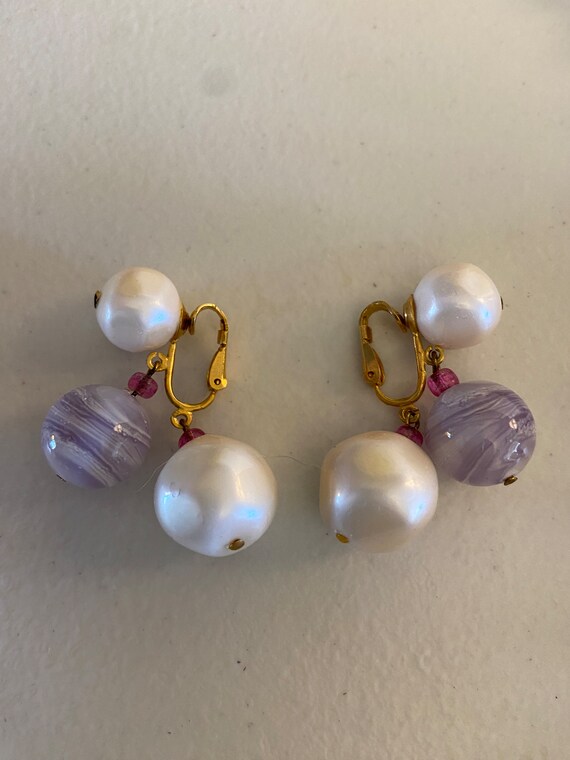 Marvella Lavender and Faux Pearl Bead double stra… - image 5