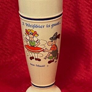Vintage German Stoneware beer stein mug.