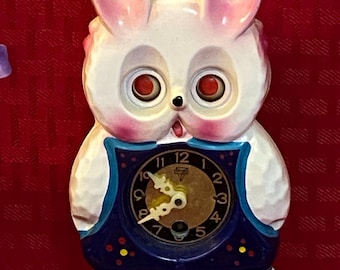 DDP Vintage Mi-ken Moving Eyes Pendulum Japan Wall Clock - Etsy