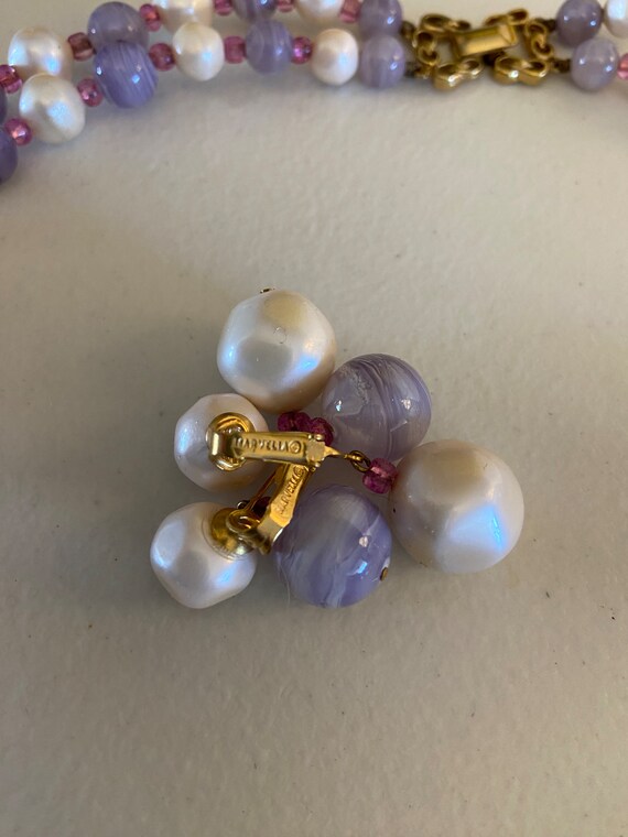 Marvella Lavender and Faux Pearl Bead double stra… - image 4