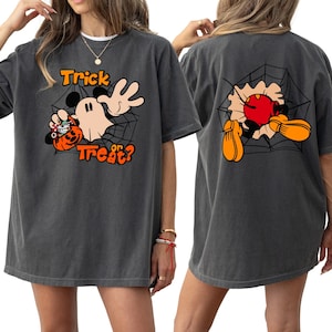 Mickey Ghost Front And Back Halloween Shirt, Disney Mickey Ghost Comfort Colors® Shirt, Halloween Mickey Spooky Shirt, Disney Halloween Tee