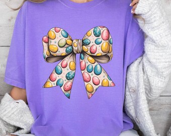 Coquette Easter Comfort Colors® Shirt, Cute Egg Easter Shirt, Happy Easter Family Shirt, Easter Shirt for Kids, Egg Hunt Shirt, Bunny Shirt