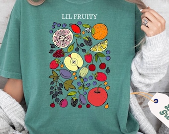 Lil Fruity Comfort Colors® Shirt, LGBTQ Fruits Shirt, Subtle Lesbian Shirt, Lesbian Tee, Funny Lesbian Tee, LGBTQ Pride, Fruity Lesbian Tees