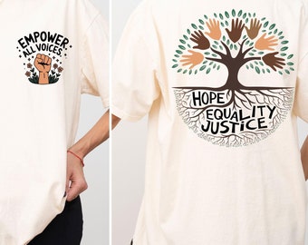 Human Rights Comfort Colors® Shirt, Immigrants Shirt, Justice Shirt, Equal Rights Shirt, Civil Rights Shirt, Social Justice Tee,Activist Tee