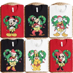 Retro Disney Family Christmas Shirt, Mickey and Friends Christmas Crew Shirt, Mickeys Very Merry Christmas Party Group Comfort Colors® Shirt