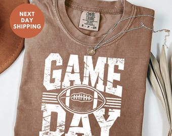 Comfort Colors® Football Season Shirt, Football Mama T Shirt, Football Game Day T-Shirt, Football Fall Season Tee, Retro Gameday Shirt