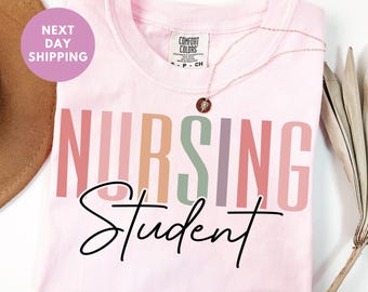 Comfort Colors® Pflegeschüler-T-Shirt, zukünftige Krankenschwester-T-Shirt, zukünftige RN-T-Shirt, Pflegeschul-T-Shirt, zukünftige RN-T-Shirt, Pflegeschüler-T-Shirt, Krankenschwester zu sein, Pflege-Hemd