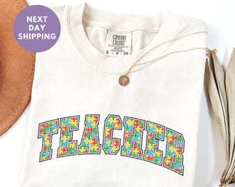 Comfort Colors® Autism Awareness Shirt, Autism Teacher Shirt, Autism Puzzle Pieces Shirt, Autism Support Shirt, Autism Awareness Month Shirt