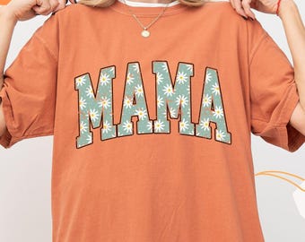 chemise vintage Floral Mama Comfort Colors®, jolie chemise maman, chemise fête des mères, chemise maman, chemise nouvelle maman, chemise maman, cadeau pour grand-mère