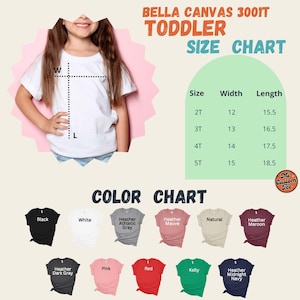 a child's size chart for a t - shirt