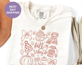 Comfort Colors® Fall Shirt, Fall Vibes Shirt, Pumpkin Season T-Shirt, Autumn Fall Shirt, Thanksgiving Shirt, Fall Pumpkin Shirt, Fall Gift