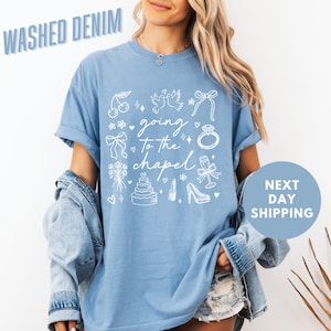 Camisa de novia Comfort Colors®, camisa de despedida de soltera, camisa para ir a la capilla, camisa de despedida de soltera coqueta, camisa de fiesta nupcial, camiseta de novia
