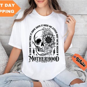 Motherhood Comfort Colors® Shirt, Motherhood Sometimes Rock It Sometimes It Rocks Me Shirt, Mama Shirt, Mom Shirt, Rocker Mom Gifts