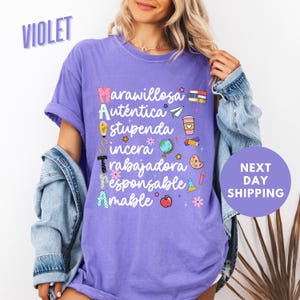 Maestra Comfort Colors® Shirt, Spanish Teacher Shirt, Maestra Bilingue Shirt, Bilingual Teacher Gift, Spanish Maestra Shirt, Back to School