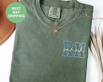 Personalized RN Comfort Colors® Shirt, Registered Nurse Gift, Nurse Appreciation Gift, Medical Nurse Gift, Cute RN Shirt, Custom RN Shirt