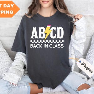 Abcd Teacher Comfort Colors® Shirt, Teacher Shirt, Back To School Shirt, Elementary School Shirt, Gift For Teacher, Gift For Her, ABCD Tee