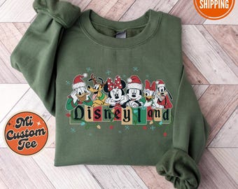 Micky und seine Freunde Weihnachten Sweatshirt, Vintage Disneyland Weihnachten Sweatshirt, Disneyland Weihnachtsreise Sweatshirt, Weihnachtsfamilie Hoodie