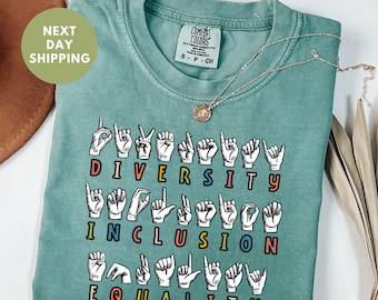 Diversity Inclusion Equity Comfort Colors® Shirt, Mindfulness Shirt, Inclusion Matter Shirt, Neurodiversity Shirt, Advocate Tshirt