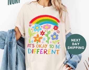 It's Okay To Be Different Comfort Colors® Shirt, Autism Awareness T-Shirt, Autism Month Shirt, Autism Teacher Tee, Support Autism T-Shirt